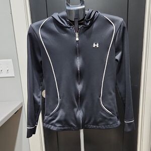 Under Armour Black Hoodie with White Accents